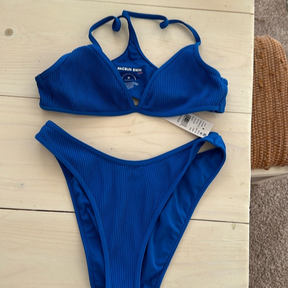 Pacsun. blue bikini